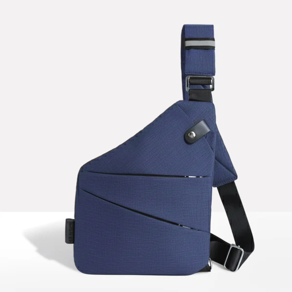 VogueLock Black Crossbody Bag With Rfid Protection And Waterproof Build