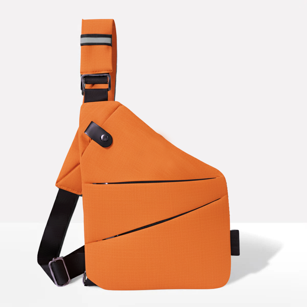 VogueLock Black Crossbody Bag With Rfid Protection And Waterproof Build