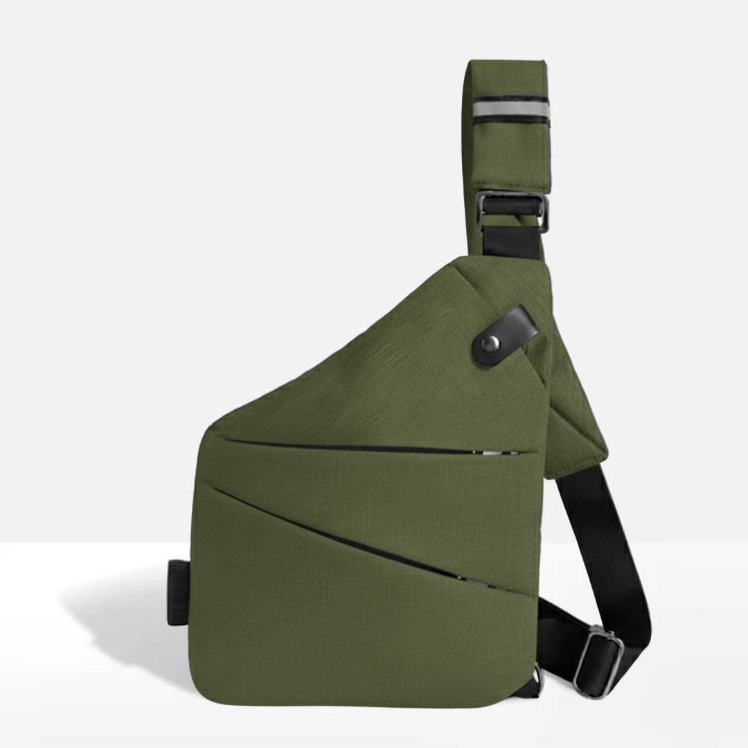 VogueLock Black Crossbody Bag With Rfid Protection And Waterproof Build