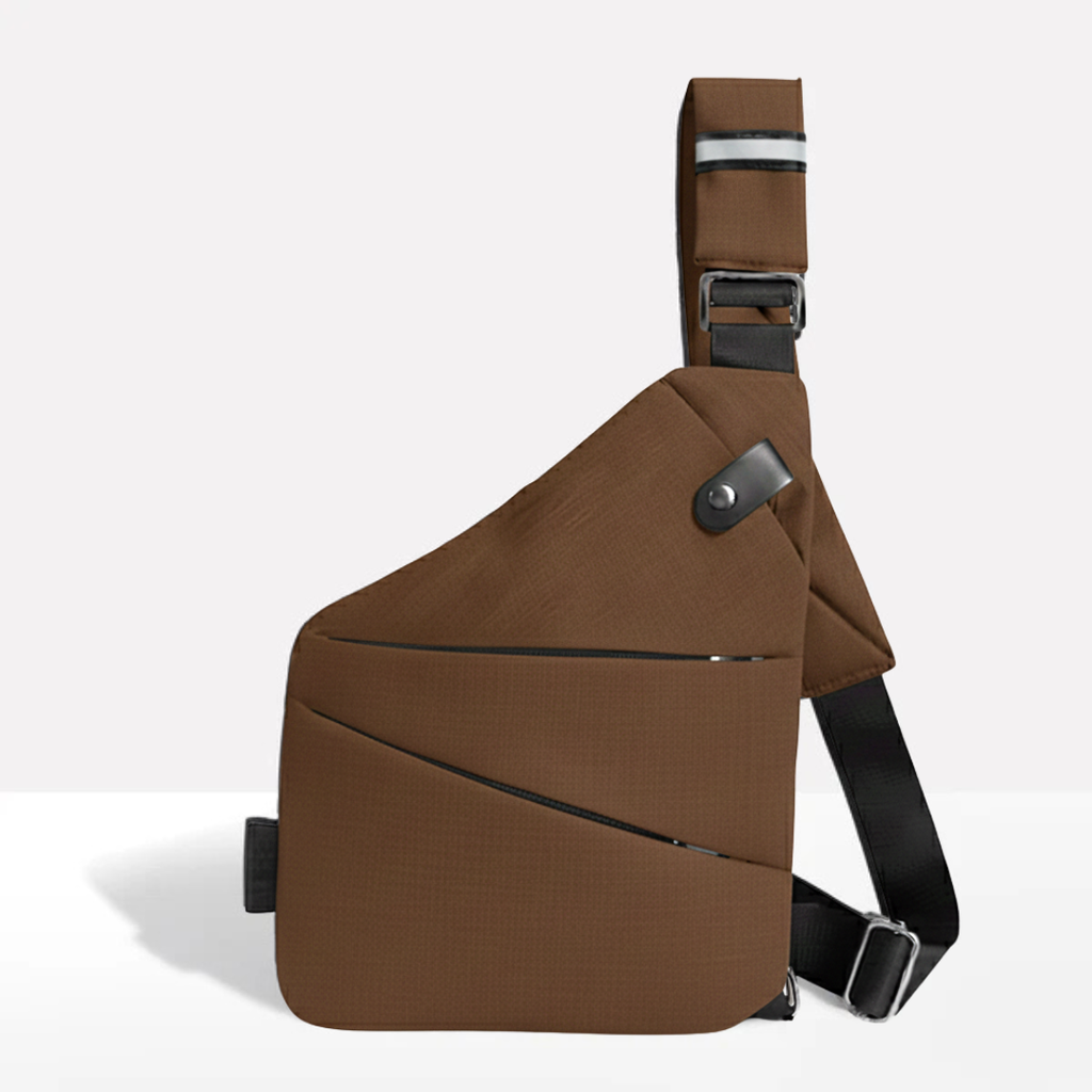 VogueLock Black Crossbody Bag With Rfid Protection And Waterproof Build