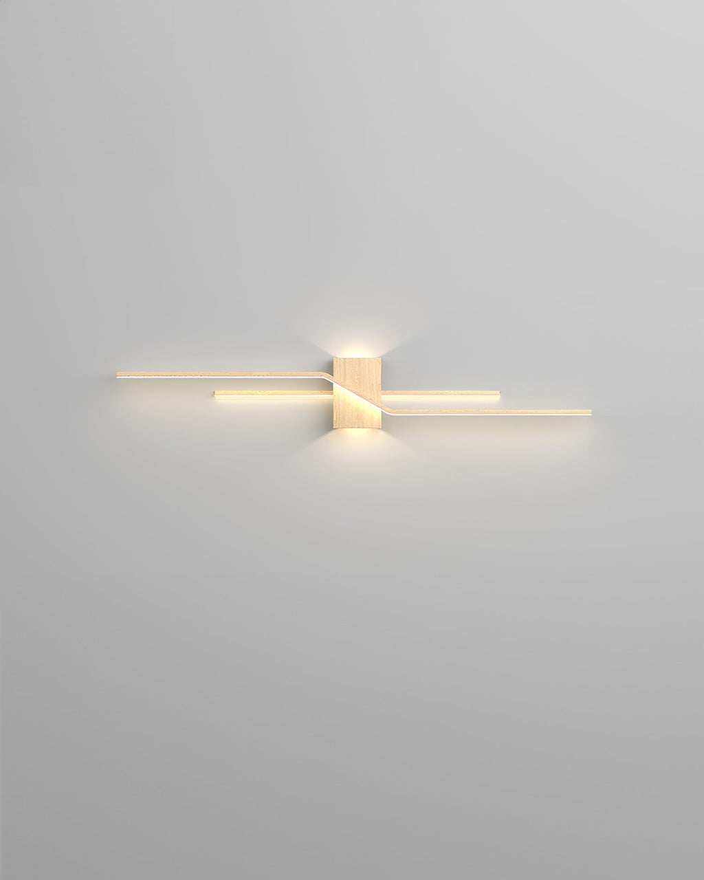 LumaVale LED-vegglampe med trestrukturfinish, minimalistisk, for oppholdsrom