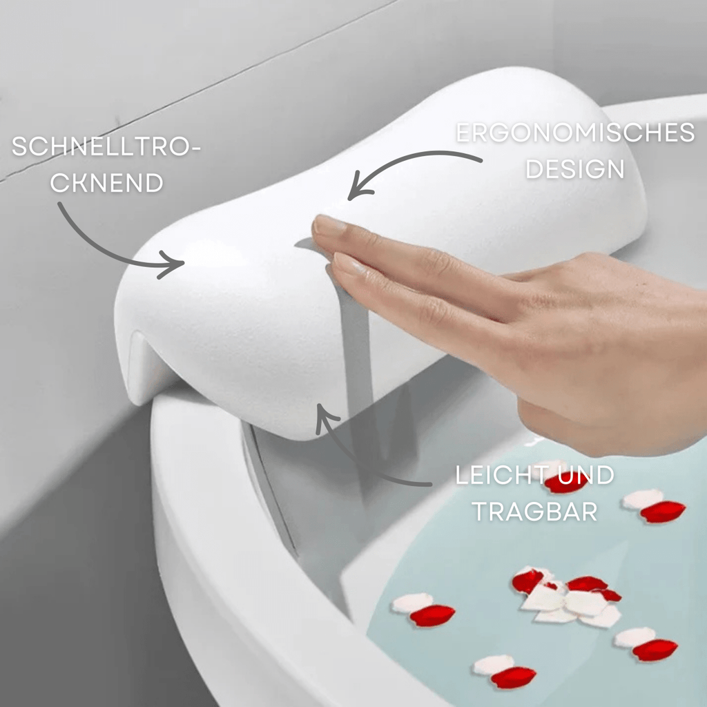 NimbusSoft Premium Bath Cushion Ergonomic Non Slip For Relaxing Home Spa