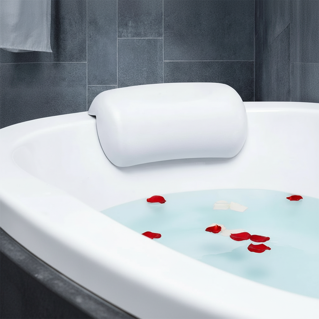 Bathcloud Waterproof Tub Pillow For Ergonomic Non-Slip Comfort And Support
