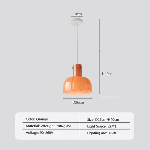 Lámpara Colgante Auriveth Nordic con Vidrio y Metal Ajustables