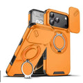 AegisGuard Magnetic Armor Case For IPhone 17 With 360 Degree Ring Stand