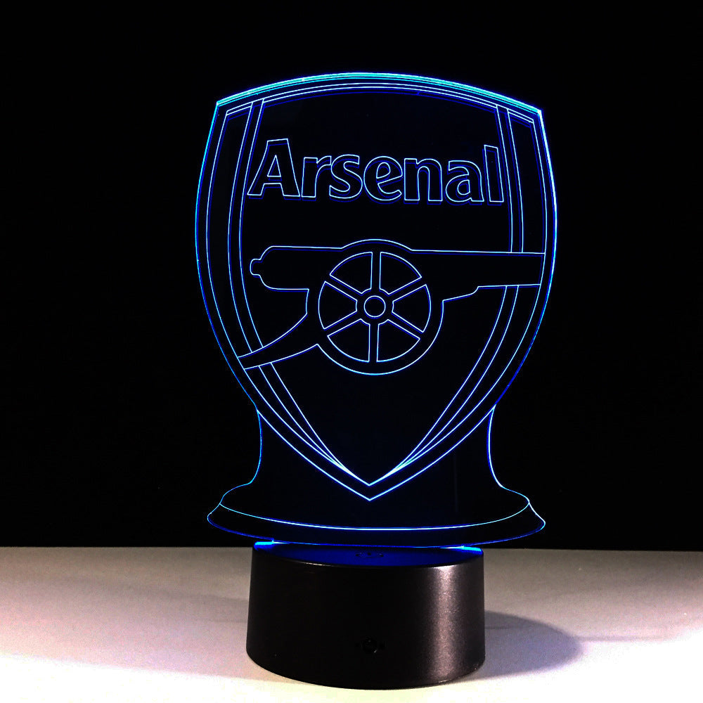 Arsenal 3D-harhaluulamppu kodikkaaseen kotiympäristöön yölliseen hehkuun