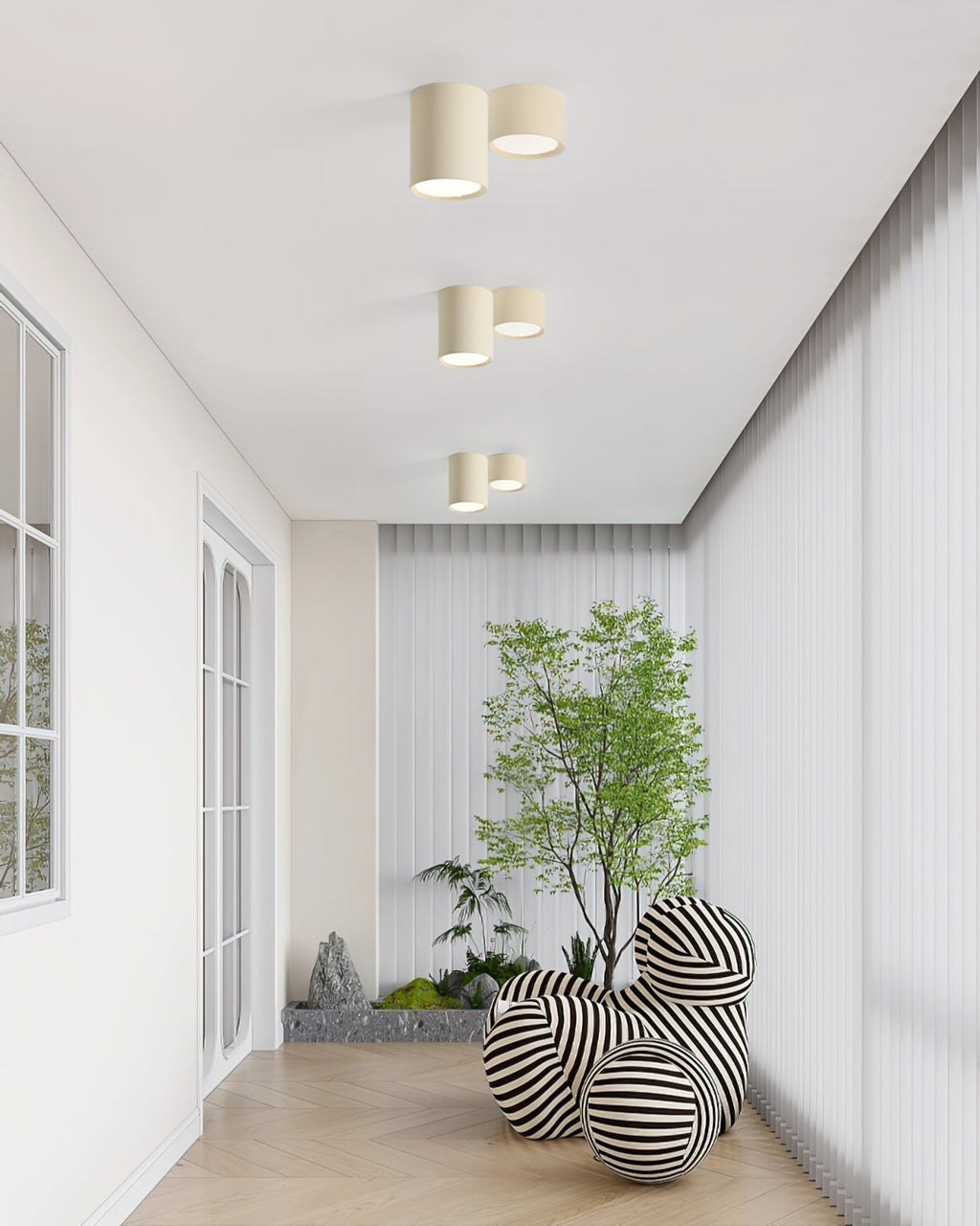 Lumira Modern Metal Ceiling Light With Ambient Acrylic Diffuser