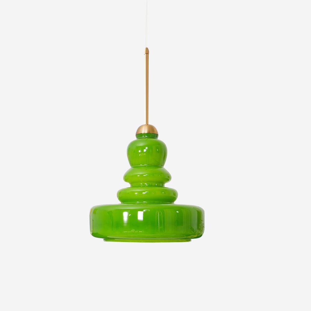 Lámpara colgante vintage de vidrio Lyvera para decoración retro de techo