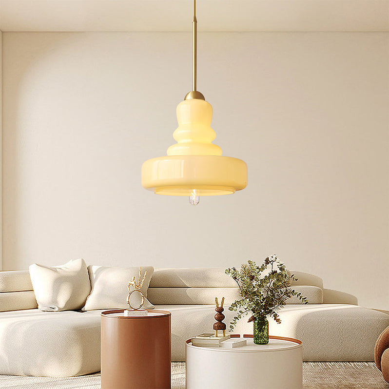 Lámpara colgante vintage de vidrio Lyvera para decoración retro de techo