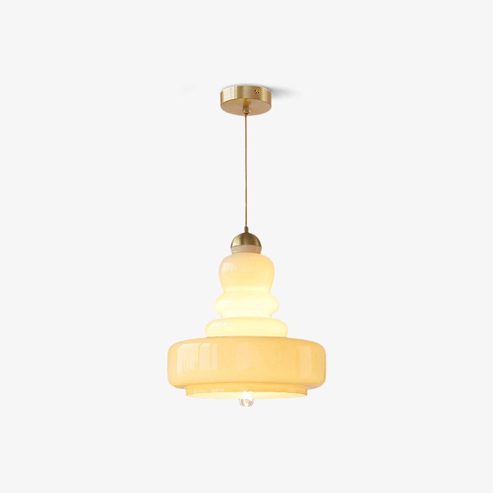 Lámpara colgante vintage de vidrio Lyvera para decoración retro de techo