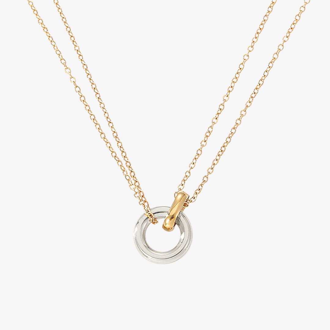 Layering Necklace From Avery With Hoop And Chain In Modern Look
