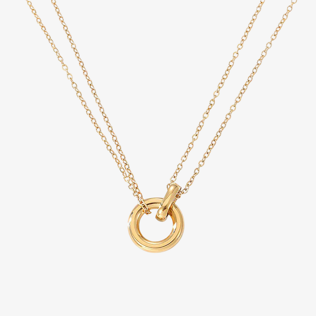 Layering Necklace From Avery With Hoop And Chain In Modern Look