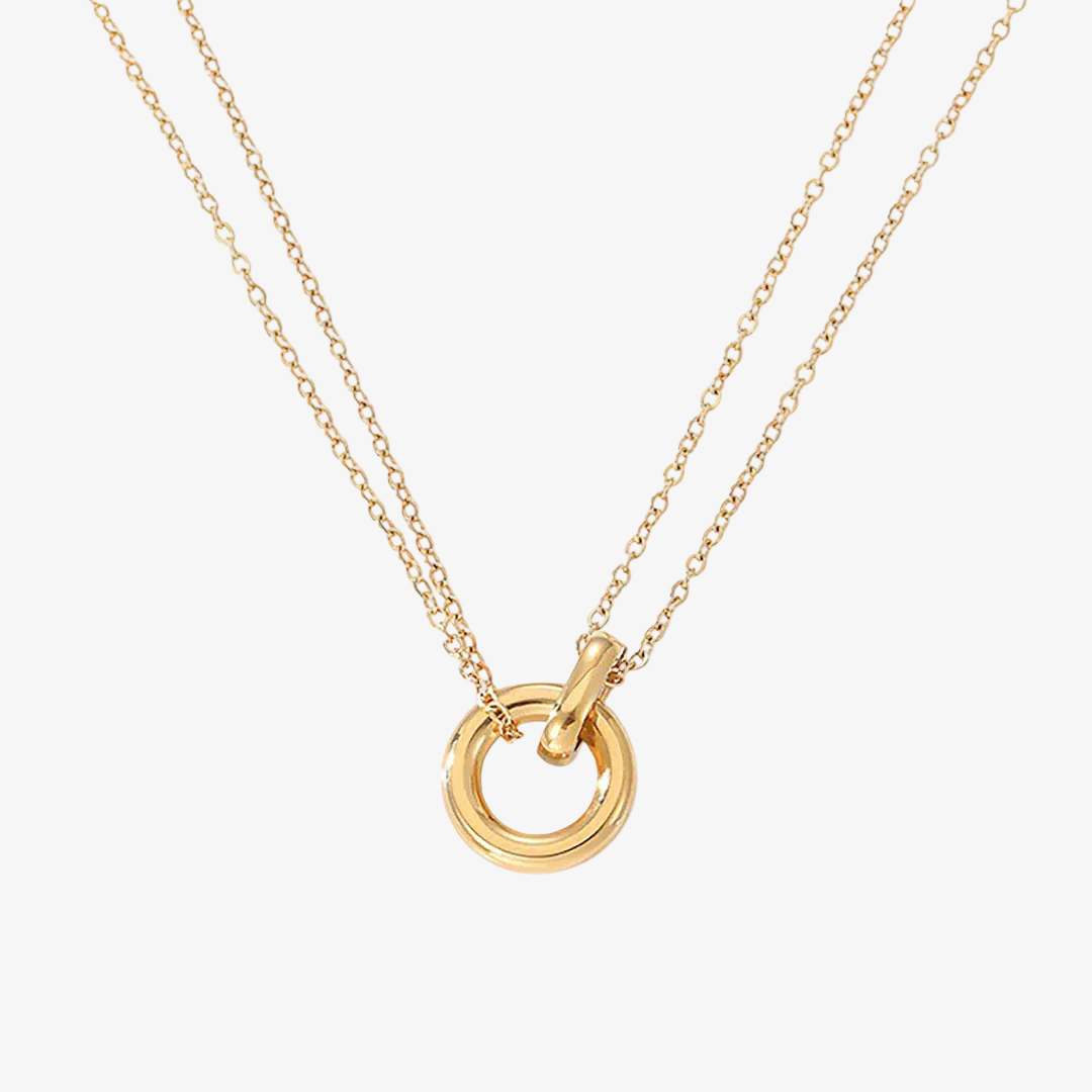 Layering Necklace From Avery With Hoop And Chain In Modern Look