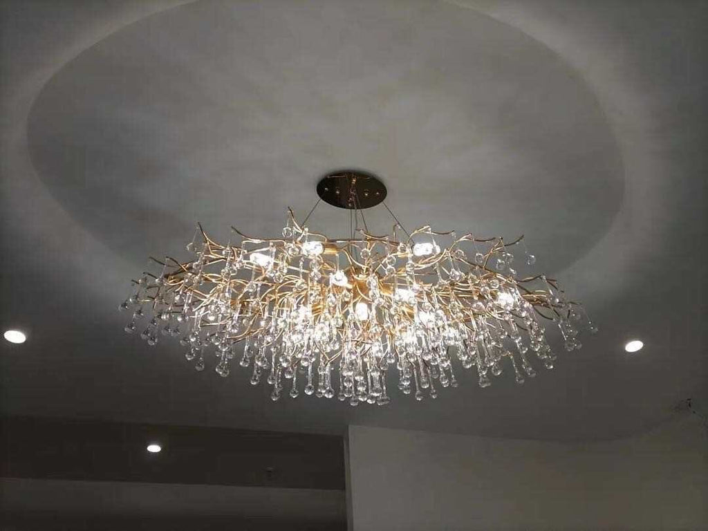 Aurora Crystal Chandelier With Customizable Lighting Elegance