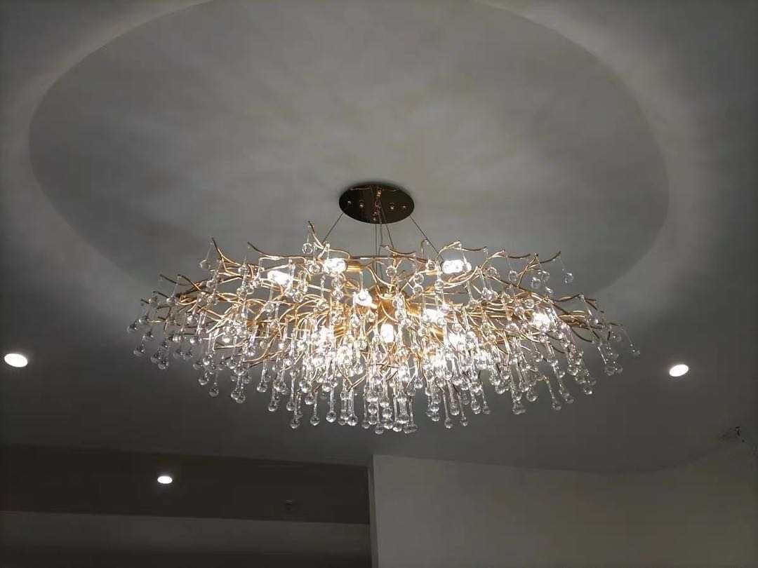 Aurora Crystal Chandelier With Customizable Lighting Elegance