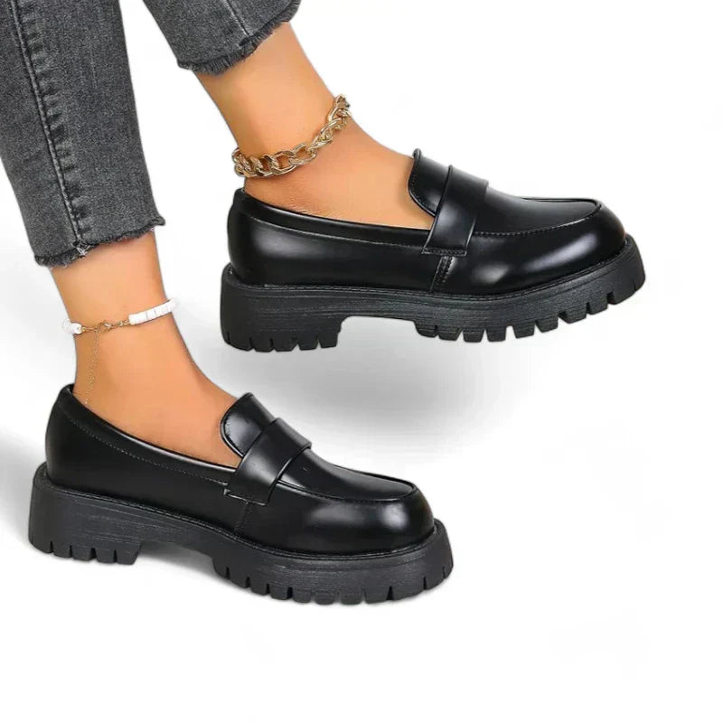 Mocassins Plataforma com Sola Grossa para Estilo Diário