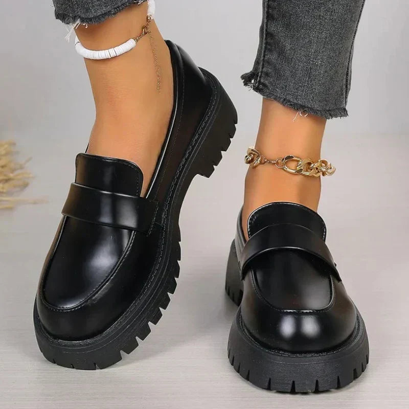 Mocassins Plataforma com Sola Grossa para Estilo Diário