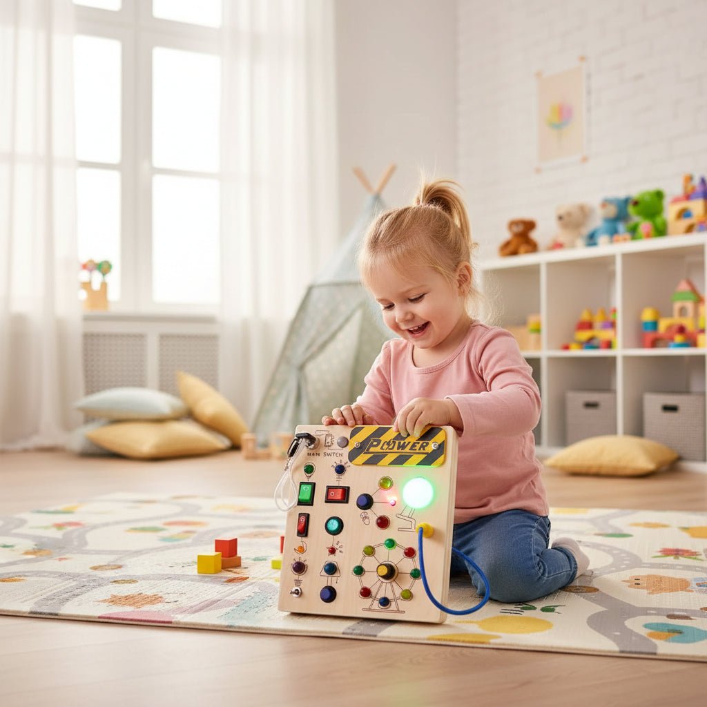 ルマボード 幼児の触覚発達と運動能力向上のための発光木製ボード