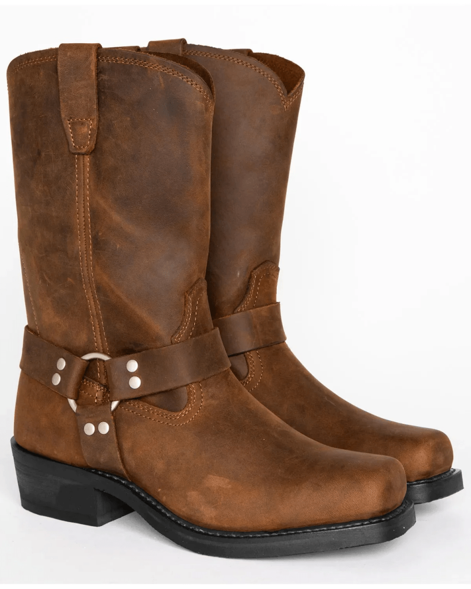 IronForge Harness Boots For Men Waterproof Leather Gear Footwear