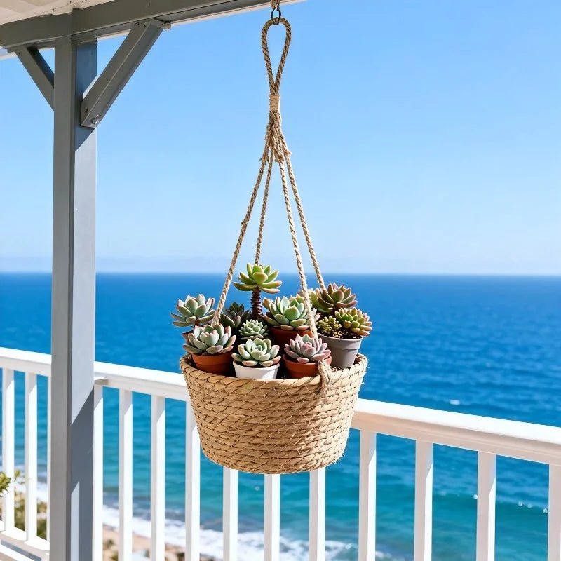 Colgador de Plantas Macramé LumaWeave para Orquídeas y Plantas de Interior Cuerda Rústica Artesanal
