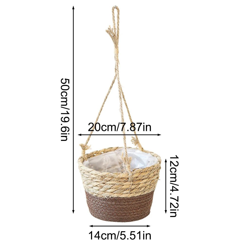 Colgador de Plantas Macramé LumaWeave para Orquídeas y Plantas de Interior Cuerda Rústica Artesanal