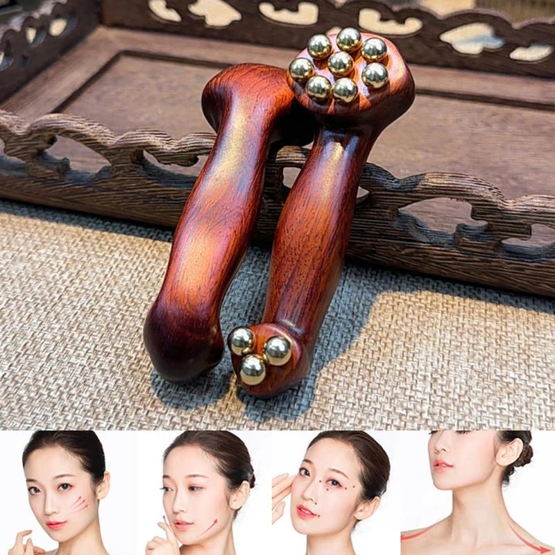 Massageador Facial Lifting NovaAura Sandalwood Gua Sha para Entusiastas de Beleza