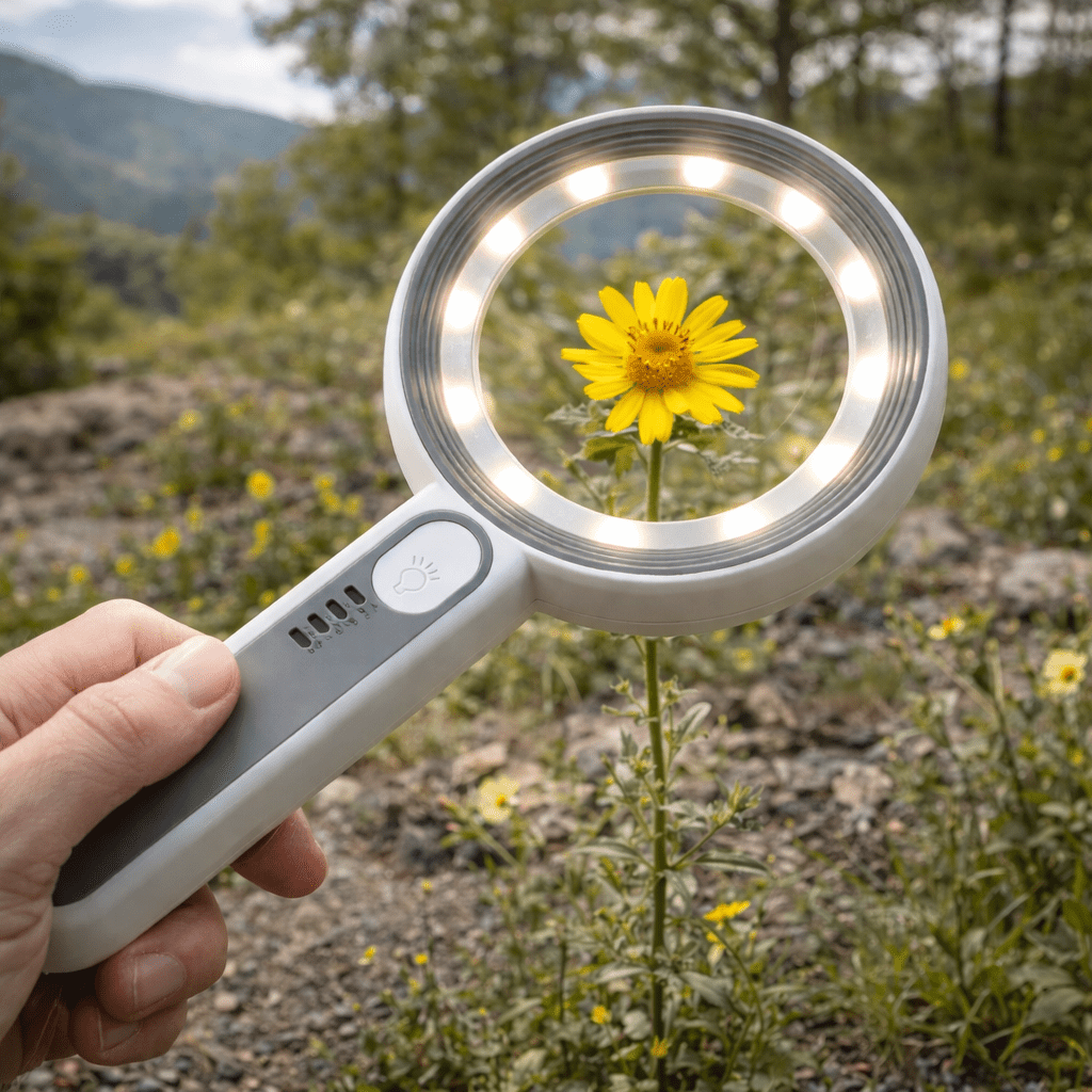 LumaBright Dobíjecí 12x LED lupa pro detailní řemeslníky