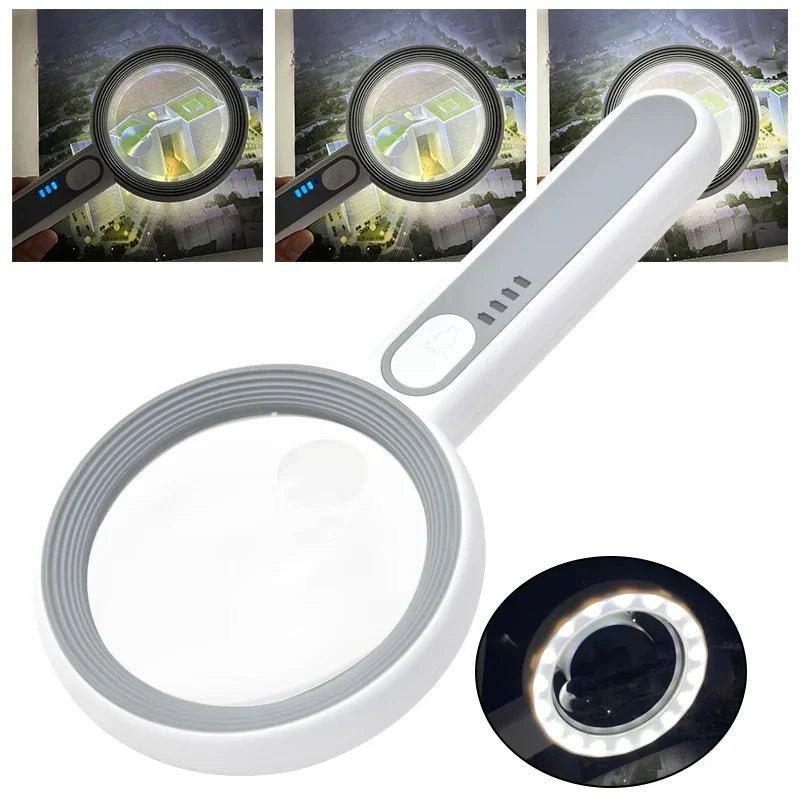 LumaBright Dobíjecí 12x LED lupa pro detailní řemeslníky