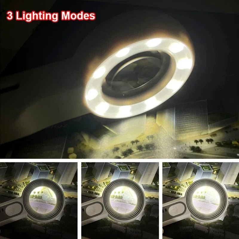 LumaBright Dobíjecí 12x LED lupa pro detailní řemeslníky