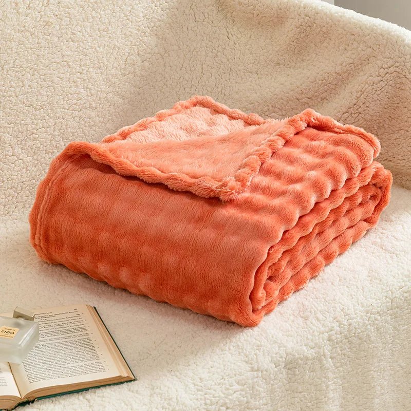 LumaCloud Cozy Three-D Bubble Plyschfilt för Hem och Resa Andningsbar Värme