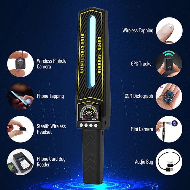 جهاز تتبع GPS GuardScan وكاشف الكاميرات للمراقبة