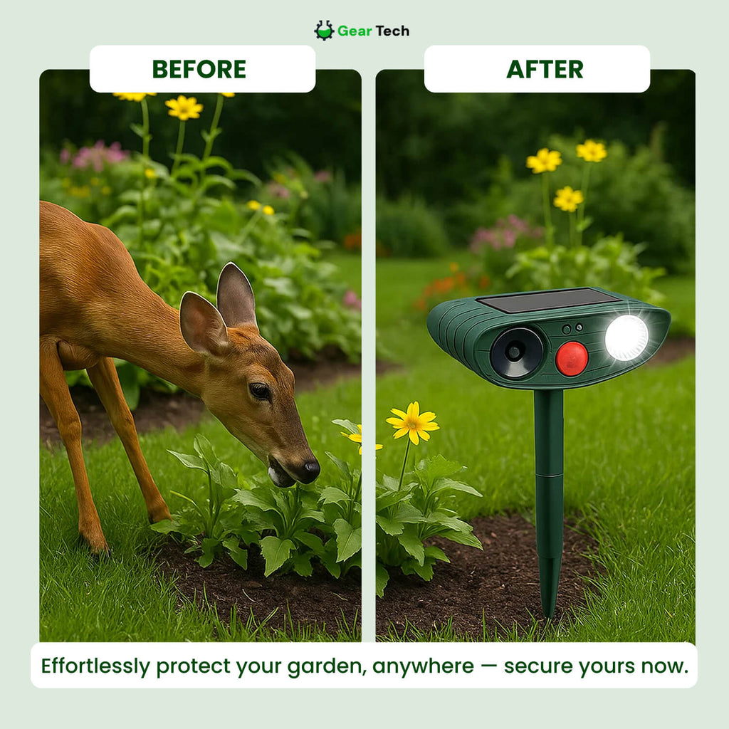Dispositivo Ultrasonico Solare Anticervo per il Tuo Giardino, Efficace Entro 48 Ore