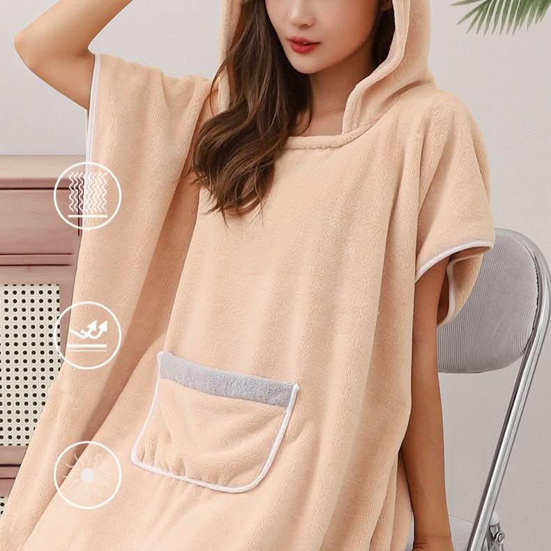 CloudNest Microfiber Bathrobe Quick Dry Soft Warm For Home Spa