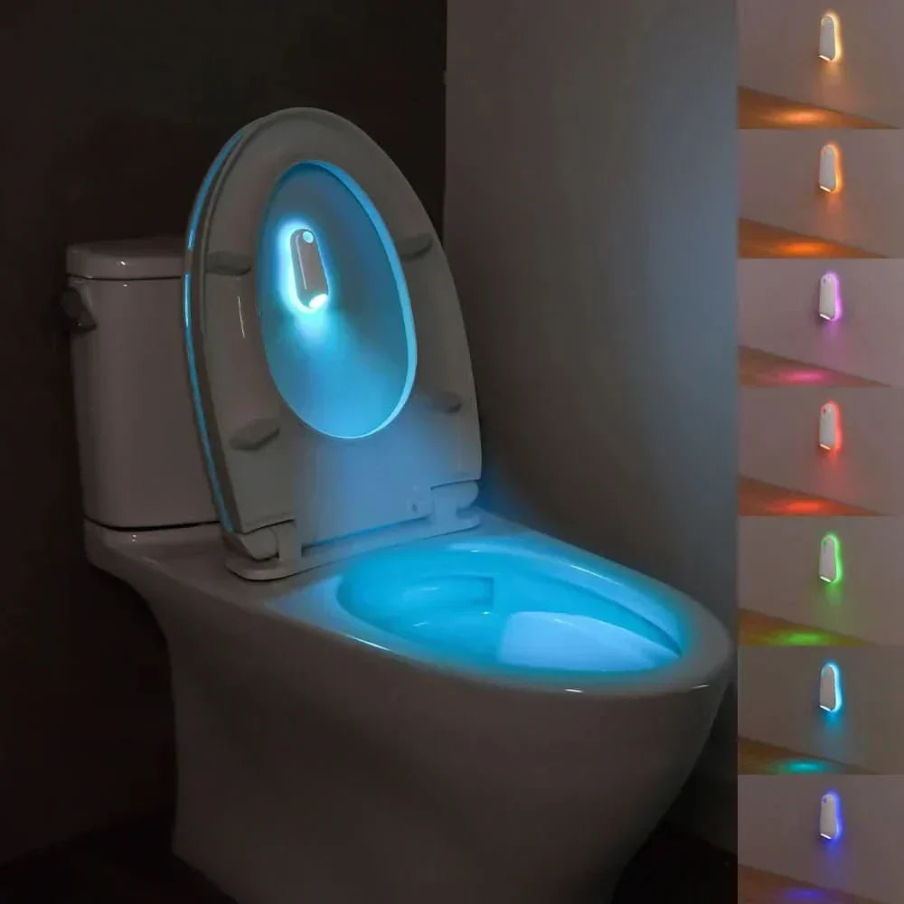 Luz de Sanita AquaGlow Motion com Sete Cores RGB e Sensor Automático para Casas de Banho