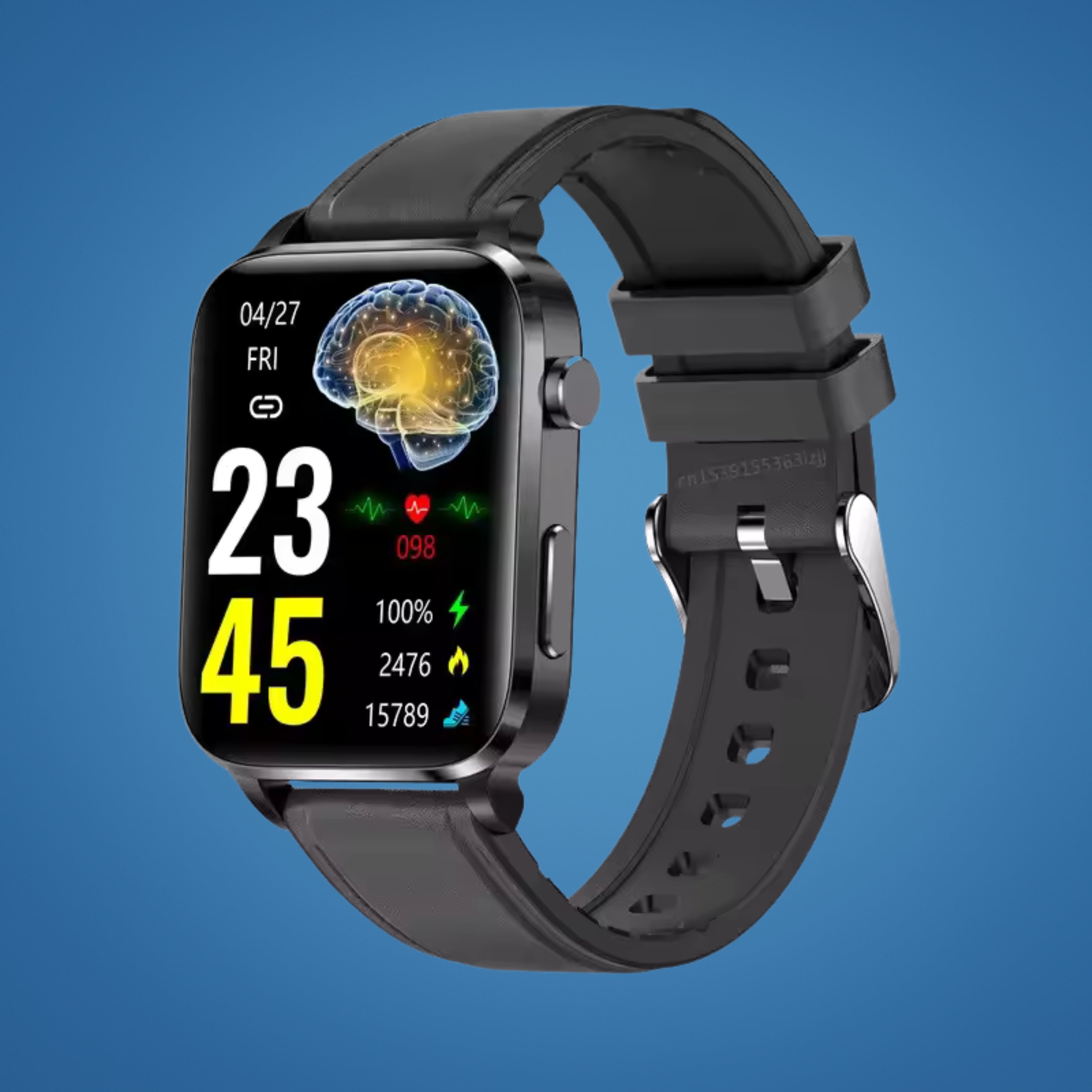 GlucoWell Ikke-invasivt sundheds-smartwatch med wellness-monitor og HD-skærm