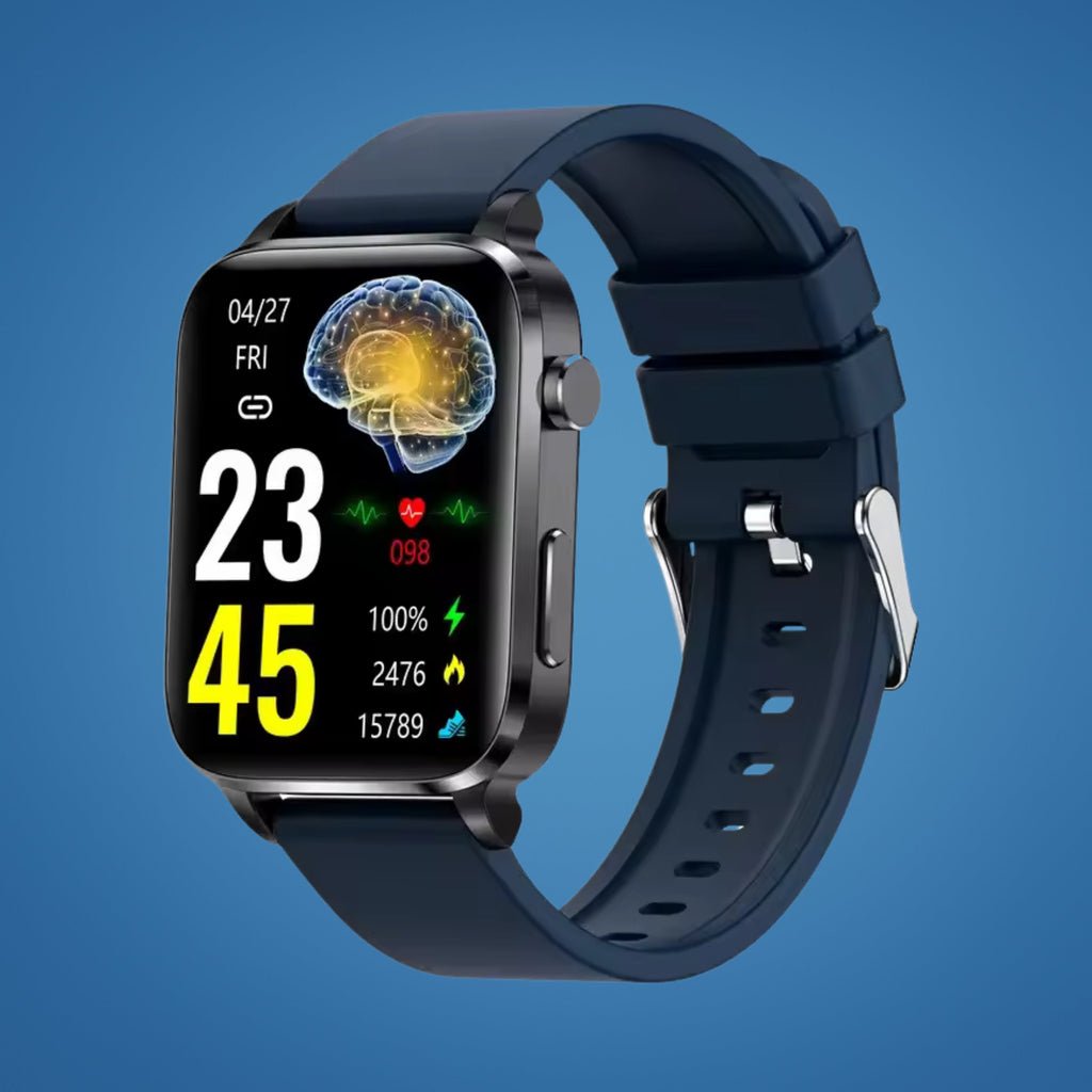 GlucoWell Ikke-invasivt sundheds-smartwatch med wellness-monitor og HD-skærm