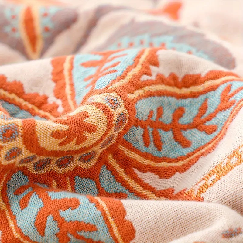 Bohélora Gezellige Boho Ruimtes Bloemen Katoenen Plaid