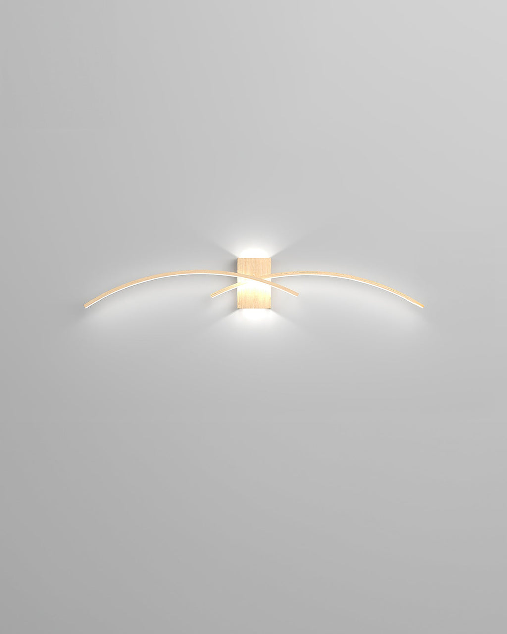 LumaVale LED-vegglampe med trestrukturfinish, minimalistisk, for oppholdsrom