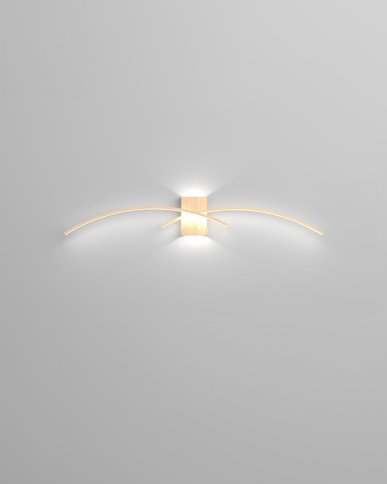 LumaVale LED-vegglampe med trestrukturfinish, minimalistisk, for oppholdsrom