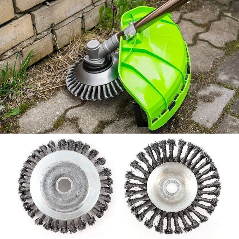 Greenmaster ukrudtsbørste med stålvajer til 6 og 8 tommer plæneklippere