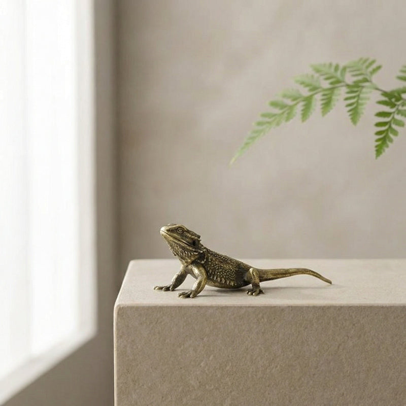 Zenwoven messing firbenfigur til skrivebord og boligindretning