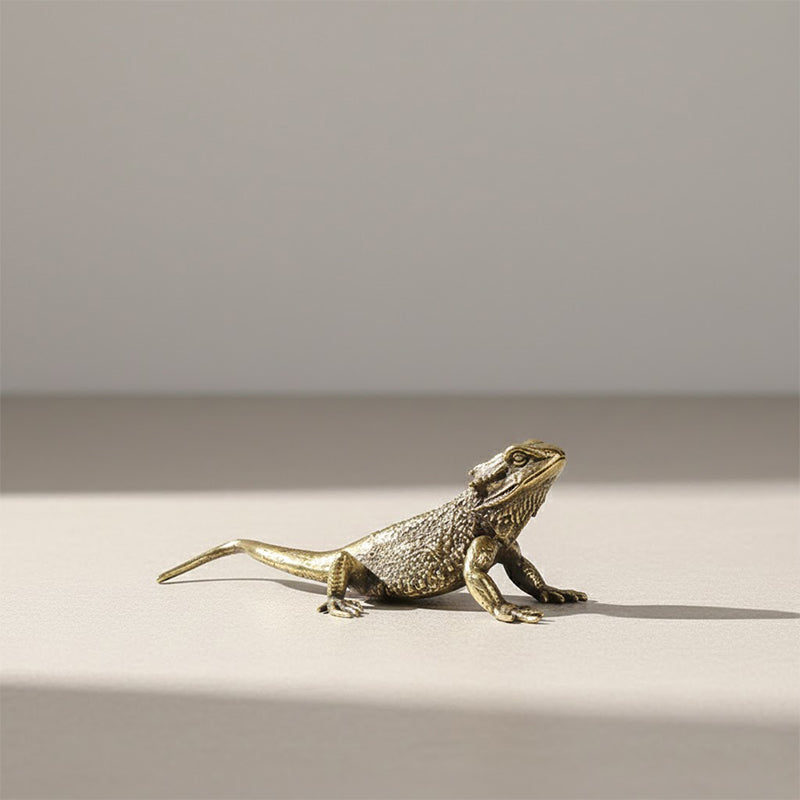 Zenwoven messing firbenfigur til skrivebord og boligindretning