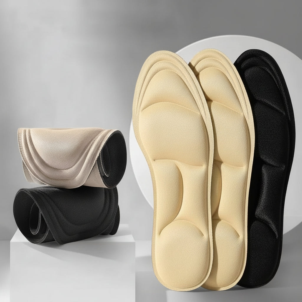 Footnova Åndbare Indlægssåler med Bueunderstøttelse og Memory Foam