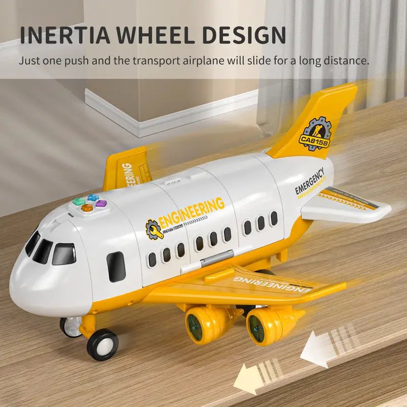 AeroSpark Bright Interactive Plane Toy With Flashing Lights For Kids