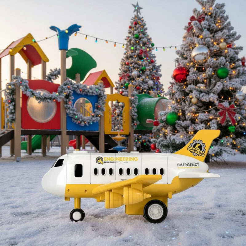 AeroSpark Bright Interactive Plane Toy With Flashing Lights For Kids