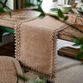 Runner da tavola in juta Grainwood stile rustico per matrimoni ed eventi eleganti