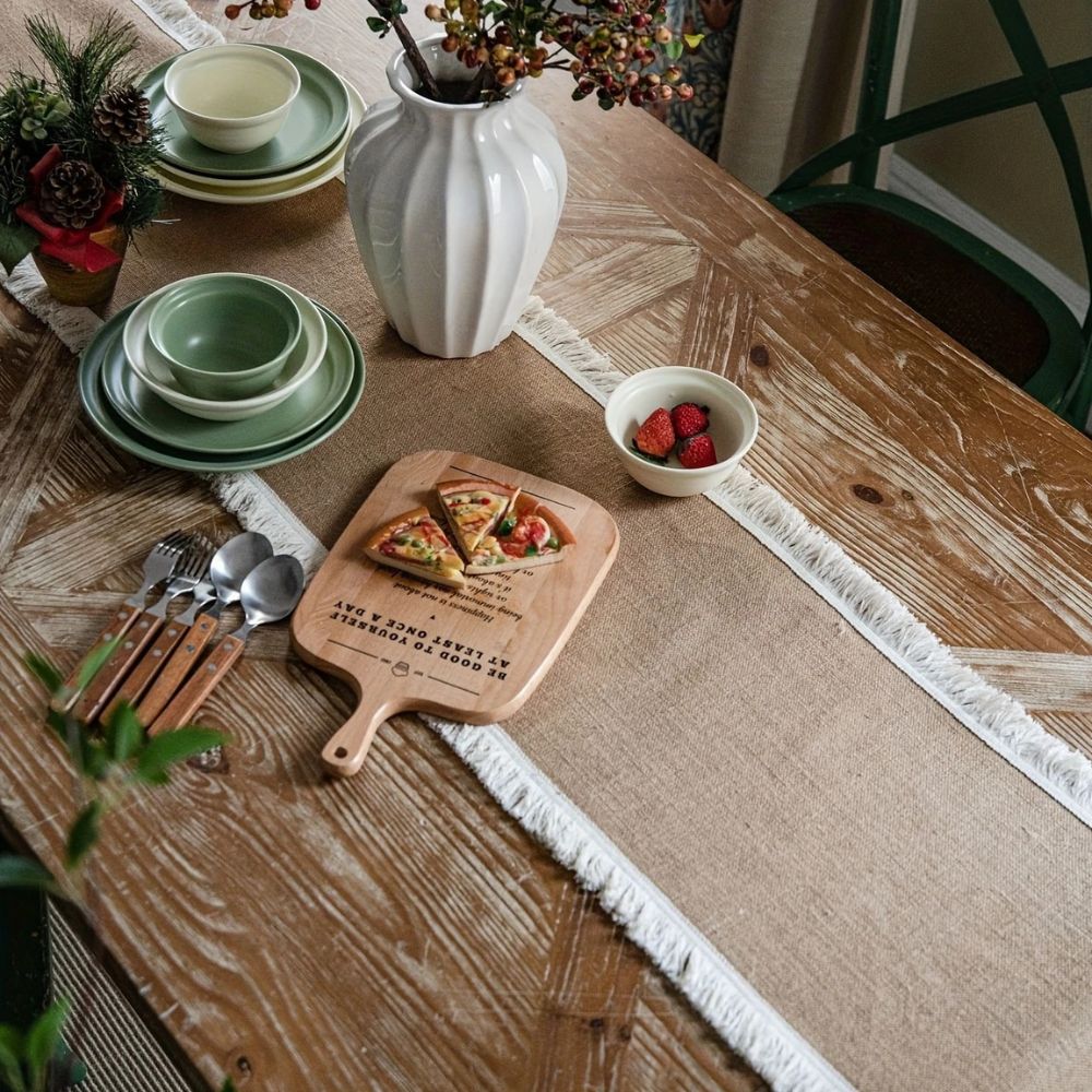 Runner da tavola in juta Grainwood stile rustico per matrimoni ed eventi eleganti