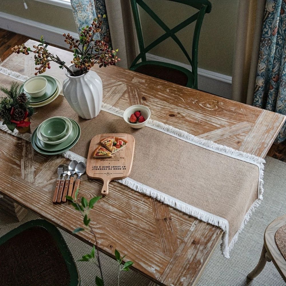 Runner da tavola in juta Grainwood stile rustico per matrimoni ed eventi eleganti