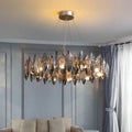 Lampadario a Foglia di Cristallo Nordico Aurelia dalla Collezione Lumen