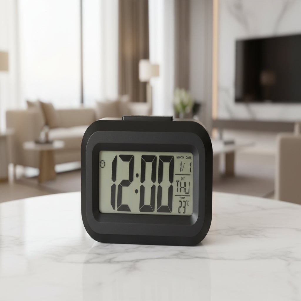 Ceas deșteptător digital LED compact NovaTime Mini cu funcție de amânare, pentru toate vârstele